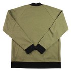 Next Level Apparel Jacket Mens L Olive Green Black Bomber Full Zip Sweatshirt