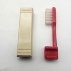 Vintage 1960s Boy Scouts Of America Toothbrush Travel Case Red Bsa Camping Gear
