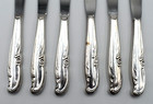 Rogers   Bros International Silverware 6 Dinner Knives Flatware Floral Pattern 