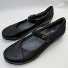 Dansko Fawna Mary Jane Comfort Dress Shoes Buckle Strap Black Leather Size 41
