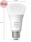 Philips Hue Smart Light Starter Kit - Includes  1  Bridge And  4  75w A19 E26 Le
