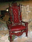 6  Hand Carved Solid Mahogany King Lion Gothic Throne Chair New Never Used  2