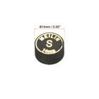 2pcs 14mm Pool Cue Tips Super Soft Laminated Glue-on Billiard Stick Tips  Black