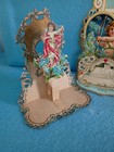Antique Lot Of 5 German Die Cut Embossed Fold Out Valentine Greeting Early 1900