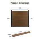 6x6ft Wood-looking Wpc Composite Privacy Fence Panel   Post Dark Walnut