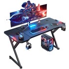 55 Inch Gaming Desk With Led Rgb Ergonomic Computer Table Gamer Desk