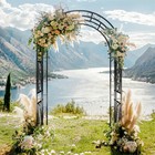 Large Garden Plants Arch Trellis Heavy Duty Metal Wedding Ceremony Arch 85 Inch