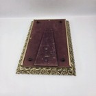 Vtg Dresser Mirror Perfume Tray Gold Tone Metal Filigree Rectangle Vanity 15x10