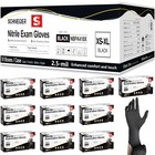 Black Nitrile Disposable Gloves - Latex Free  Powder Free  Non-slip Grip  100 Co