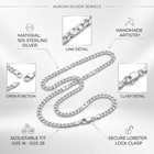 925 Solid Sterling Silver Cuban Link Chain Necklace 18 -28  For Women   Men