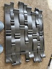 Brutalist-style Metal Wall Decor  Likely Crafted From Iron Or Aluminum