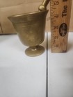 Vintage Large Heavy Solid Brass Pharmacy   Apothecary Mortar   Pestle 4 1 2 