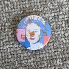 Vintage 1977 Queen Elizabeth Ii Pop Art Punk Pin Badge - Sex Pistols Style   