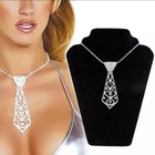 Women Rhinestone Neck Tie Necklace Jewelry Accessory Choker 96-2