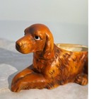 A Vintage Enesco Japan Irish Setter Ceramic Planter Mid Century Home Dog Decor