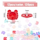 1box 120pcs 10colors Transparent Spray Painted Glass Beads Crab Mixed Color