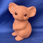 Australia Made Koala Bear Eucalyptus Glass Eyes Clay Terra Cotta Art       gsc17m1
