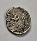 Roman Silver Coin Mark Antony  32-31bc Denarius Leg Xxii