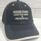 Hughes County Livestock Show   Sale Hat Oklahoma Holdenville Ok Strap Cap Clean