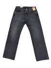 Levis 501 Jeans New Mens Original Button Fly Color Charcoal Black 005013370