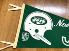 New York Jets Full Size Felt Pennant Nfl Football Green Vintage 1967