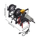 Pipe Fusion Welder 2 Clamps 63-200mm Manual Pp Pe Hdpe Pipe Welding Machine 110v