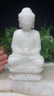 20cm Natural White Jade Carved Buddha