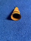 Vintage Wood Thimble Hand Painted Teepee   2000
