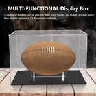 Clear Football Display Box Case With Steel Brackets Hanger Removable Inner Stand