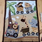 Lambs   Ivy Safari Express Animal Train Nursery Set Comforter Crib Sheet Wall
