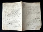 1810 French Marriage Contract  With Watermark And Notary Seal