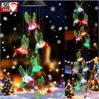 Solar Powered Colorful Led Hummingbird Wind Chimes Light Garden Christmas Decor