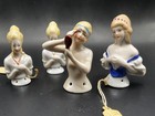 Antique German Bisque Half 1 2 Doll Lady 4 Pcs Lot 2 To 2 5 Inches
