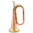 Solid Copper   Brass Bugle  Us Military Cavalry Horn-musical Instrument