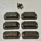 Antique  Bin Pulls Drawer Cabinet Pulls Old Vintage Hardware Lot Of 6