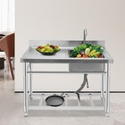 Commercial Sink Restaurant Kitchen Sink Stainless Sink W faucet Free Standing