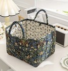 Quilted Fabric Knitting Bag Yarn Storage Crochet Basket