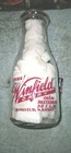 Vintage Winfield Buy War Bonds Milk Bottle Pint Winfield Ks  Air Plane Graffics 
