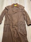 Vintage Australian Oilskin Drover Duster Coat Aussie Drycoat Aes Waxed Cotton L