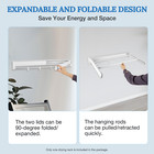 Wall-mounted Laundry Clothes Storage Drying Rack Retractable Dryer Hanger White