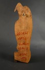 Vintage  Native American Kwakiutl Carved Wood Plaque Signed George Matilpi