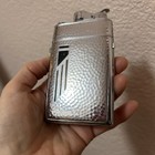 Vintage Silver Evans Flip Down Combo Shorts Cigar Cigarette Case Lighter Tobacco