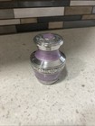 Small Keepsake Urn For Human Ashes Handcrafted Mini Marble  Purple Memorial Urn