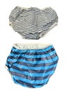 Vtg Gerber Baby Stripe Plastic Pants Diaper Covers Navy Blue White 2 Pair Sz 2t