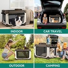 Collapsible Dog Crate Portable Travel Dog Crate 4-door Folding Soft Dog Kennel