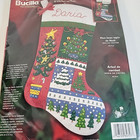 Bucilla O  Christmas Tree 18  Felt Christmas Stocking Kit  84757 Trees Vtg New 