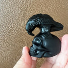 Top   Natural Obsidian Hand Carved Crow Skull Crystal Quartz Reiki Healing 1pc