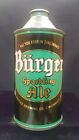 Burger Sparkling Ale - Mid 1940 s 12oz Irtp High Profile Cone Top Can Cincinnati