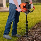 52cc Gas Powered Earth Auger Post Hole Digger Borer Ground Fence Drill W 3 Bits