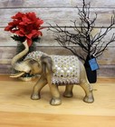 8  Tall Elegant Elephant Trunk Statue Wealth Lucky Figurine Home Decor Feng Shui
